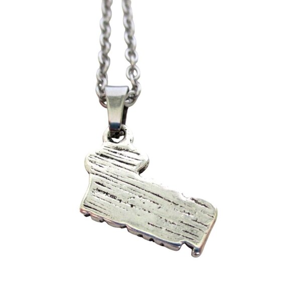 New Cat Person with Paw Pendant Necklace on 18" Stainless Chain Cat Lover Gift - Picture 6 of 6